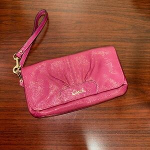 Coach Liquid Gloss Wristlet | Plum